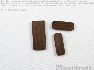 Torrified ash wood inserts (set)